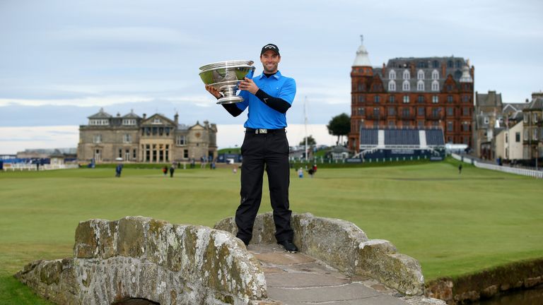 Wilson celebrates after winning the 2014 Dunhill Links Championship