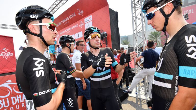 Elia Viviani talks tactics on stage two of the 2016 Abu Dhabi Tour