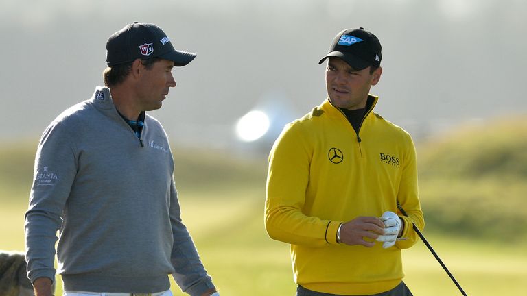 Martin Kaymer and Padraig Harrington during the third round of the Alfred Dunhill Links Championship