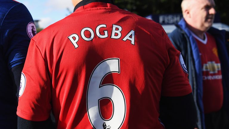 Paul Pogba replica shirts most popular 