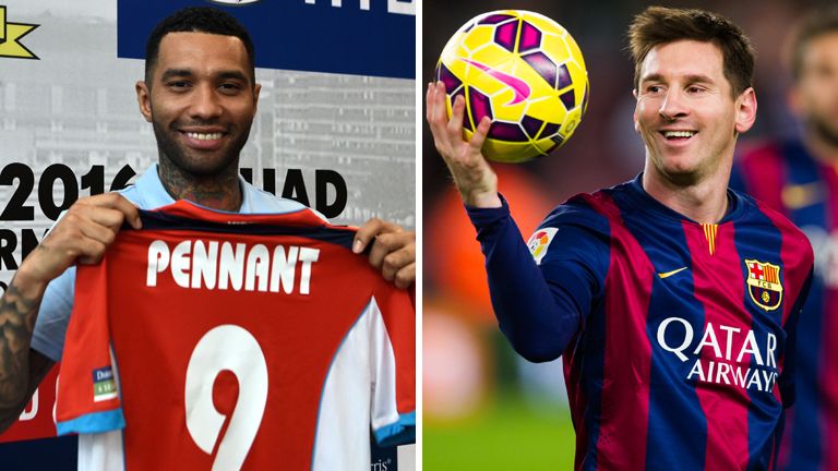 Jermaine Pennant has played down the potential impact of Lionel Messi