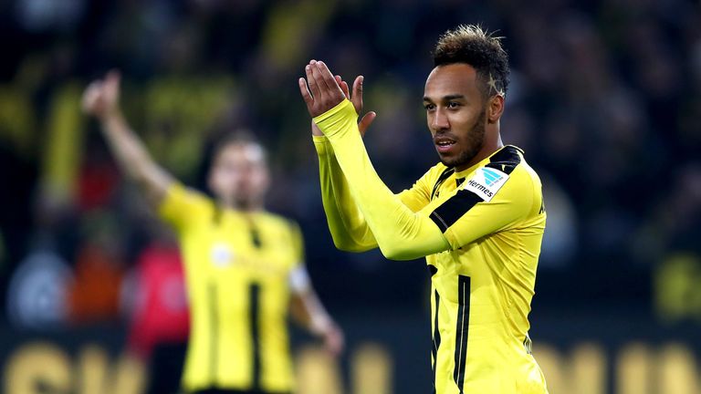 Pierre-Emerick Aubameyang during the match between Borussia Dortmund and Hertha BSC