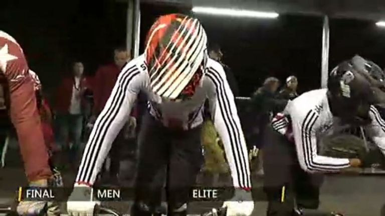 Quillan Isidore lines up for BMX duty in Calais to wrap up the season