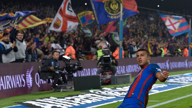 Rafinha gave Barcelona the lead with a bicycle kick