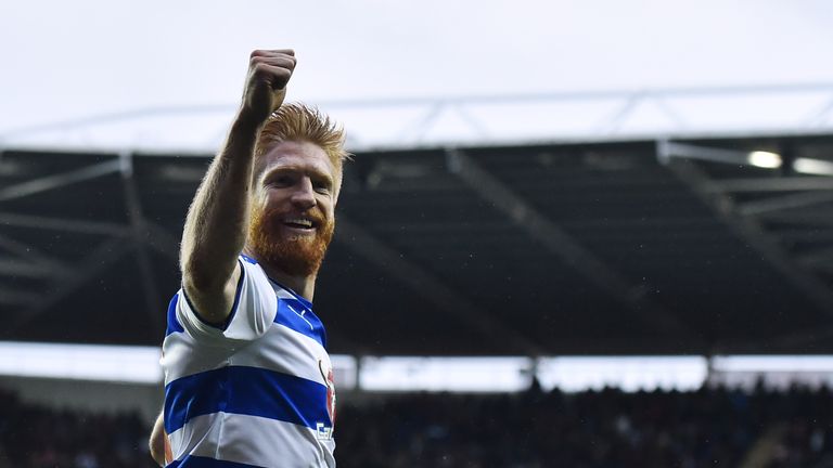 Reading defender Paul McShane celebrates 