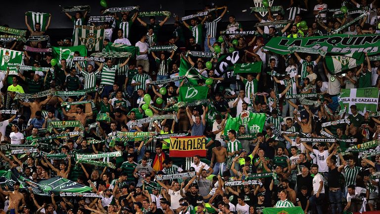 Real Betis supporters celebrate