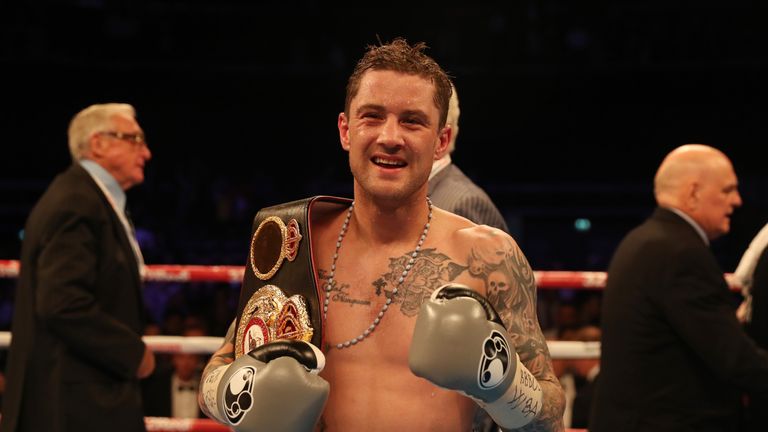 GLASGOW, SCOTLAND - OCTOBER 07:  Ricky Burns defends his WBA World Super-Lightweight title against Kiryl Relikh at The SSE Hydro on October 7, 2016 in Glas