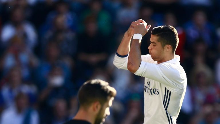 Cristiano Ronaldo scored for the first time in three games against Alaves