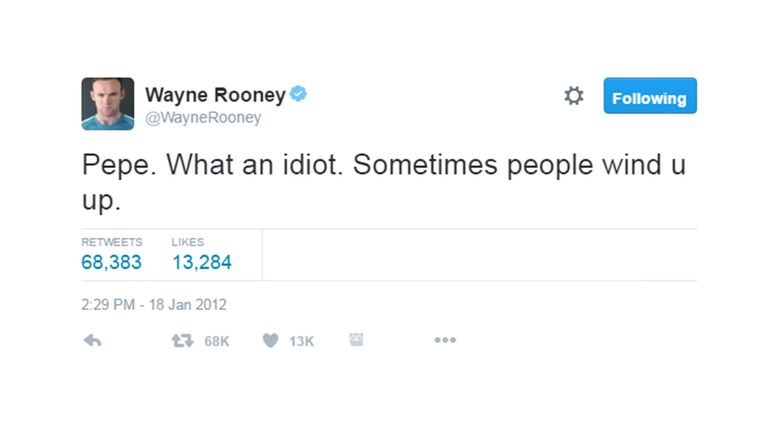 Wayne Rooney tweet