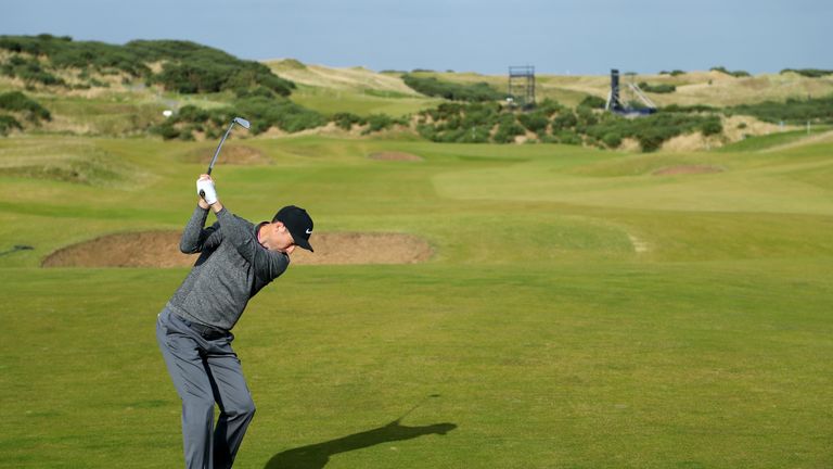 KINGSBARNS, SCOTLAND - OCTOBER 05: Ross Fisher of England during a practice round at the Alfred Dunhill Links Championship at Kingsbarns Golf Links golf co