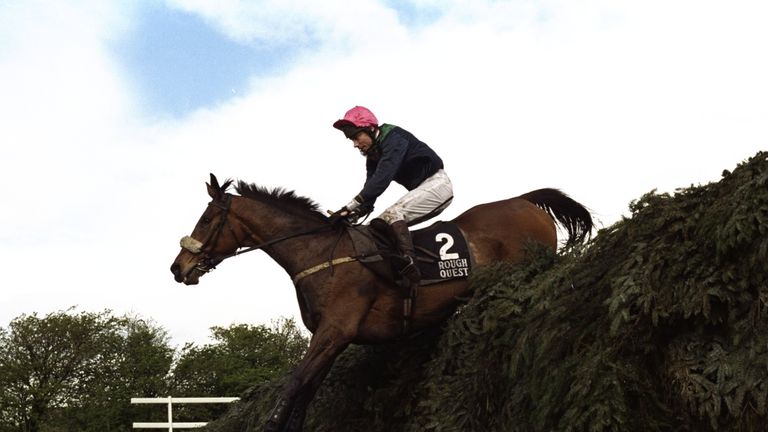 Rough Quest on his way to Grand National glory