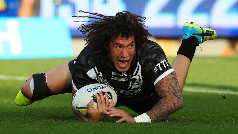 Kevin Proctor crosses for New Zealand's only try