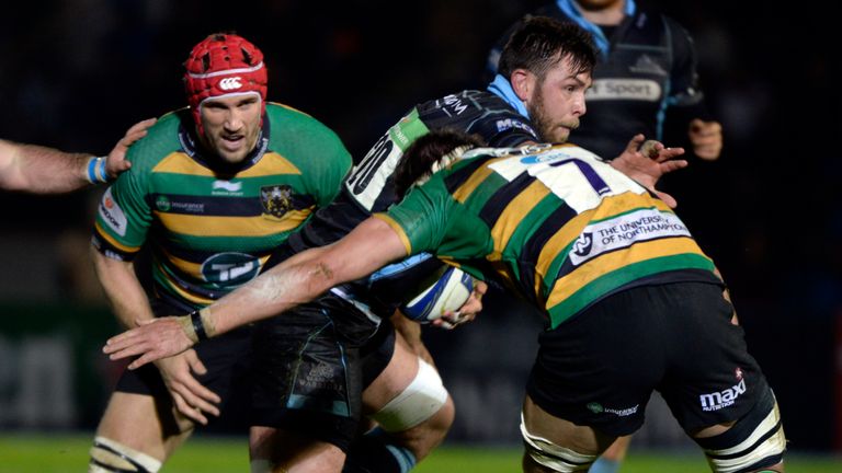 Ryan Wilson in action for Glasgow against Northampton