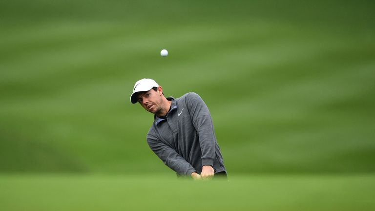 Rory McIlroy hits a shot at the World Golf Championships in Shanghai