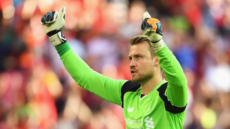 Simon Mignolet during the International Champions Cup match against Barcelona