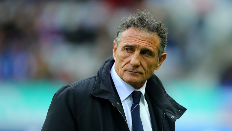 PARIS, FRANCE - FEBRUARY 06:  Guy Noves, Head Coach of France looks on during the RBS Six Nations match between France and Italy at Stade de France on Febr