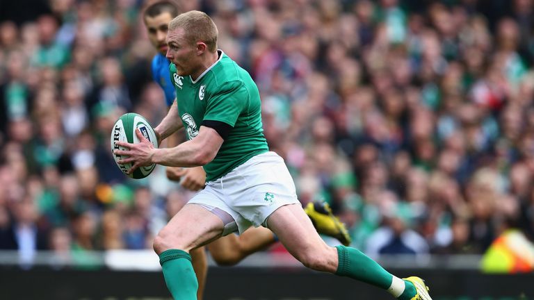 DUBLIN, IRELAND - MARCH 12:  Keith Earls of Ireland during the RBS Six Nations match between Ireland and Italy at the Aviva Stadium on March 12, 2016 in Du