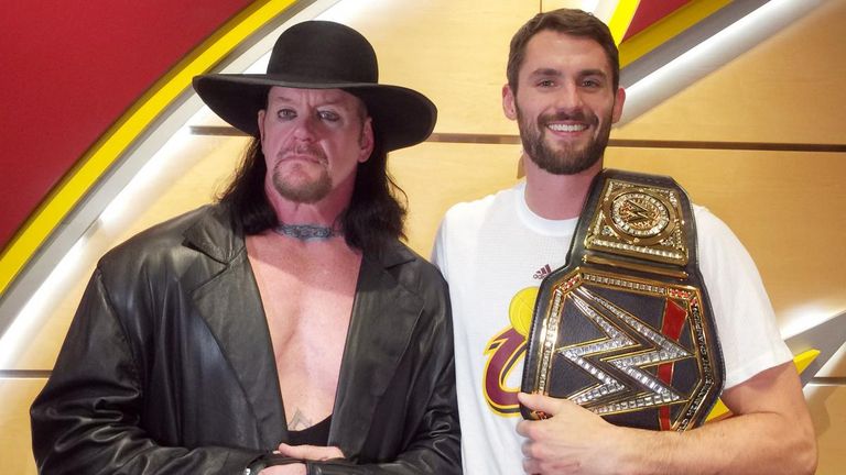 WWE's Undertaker meets Cleveland Cavaliers' Kevin Love