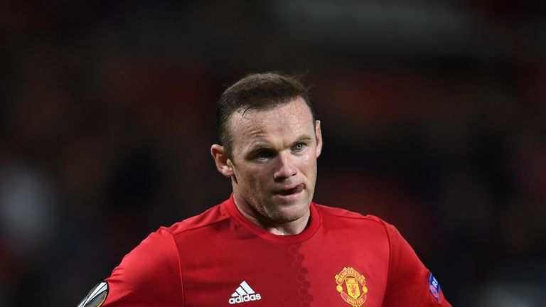 MANCHESTER, ENGLAND - OCTOBER 20:  Wayne Rooney of Manchester United looks on during the UEFA Europa League Group A match between Manchester United FC and 