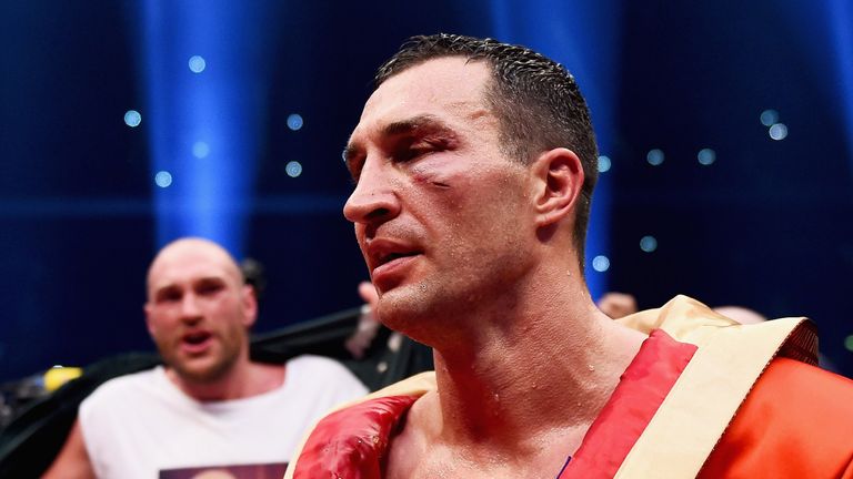 Wladimir Klitschko is seen after loosing his IBF/IBO/WBA/WBO World Heavyweight titles to Tyson Fury