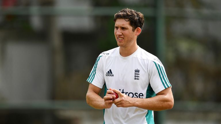 Zafar Ansari during a nets session at Sher-e-Bangla National Cricket Stadium