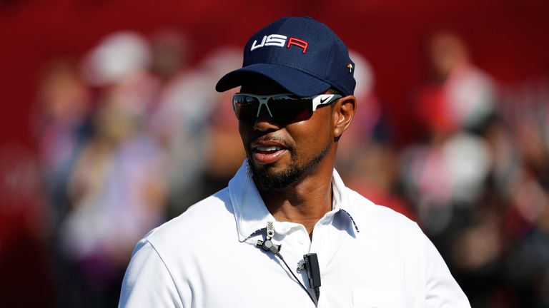 Tiger Woods during his role as vice-captain for the United States Ryder Cup team last week