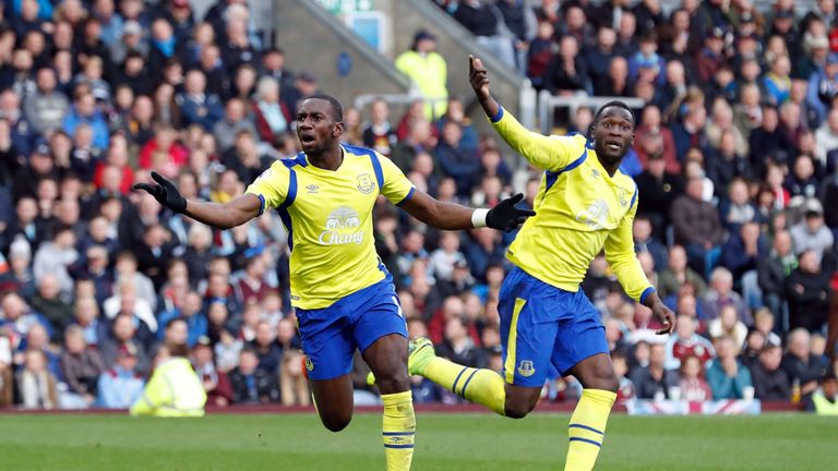 Everton's Yannick Bolasie celebrates 