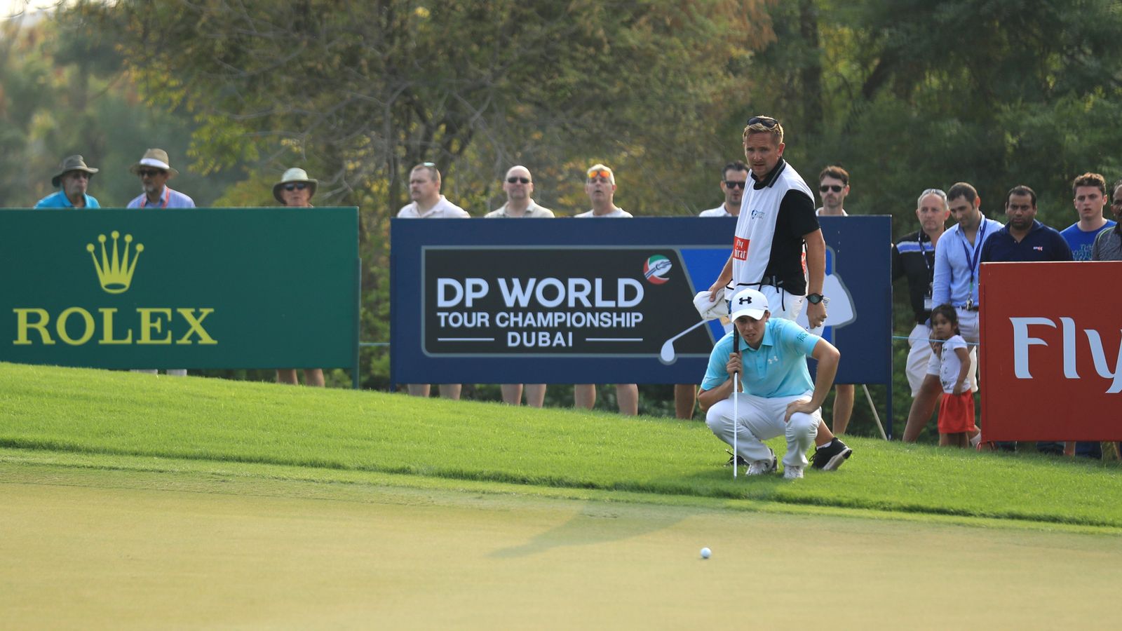 Matt Fitzpatrick drains 78ft eagle at DP World Tour Championship Golf
