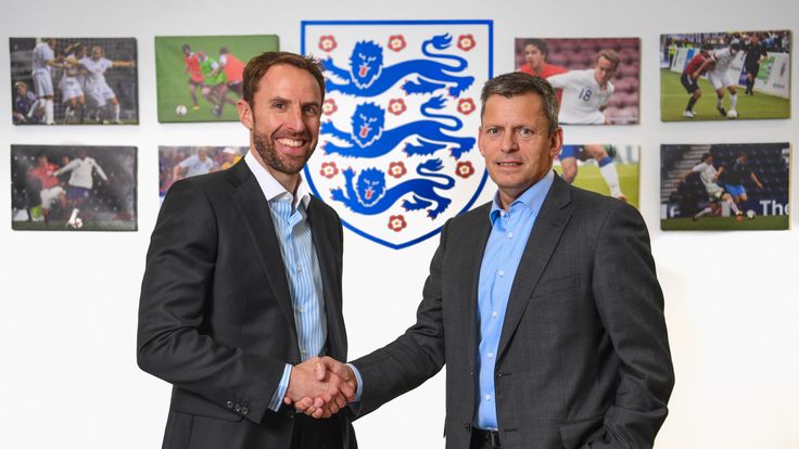 Gareth Southgate is announced as new England manager at St Georges Park