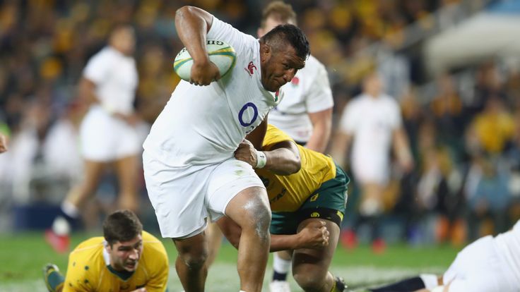 Mako Vunipola  charges through Australia's defence