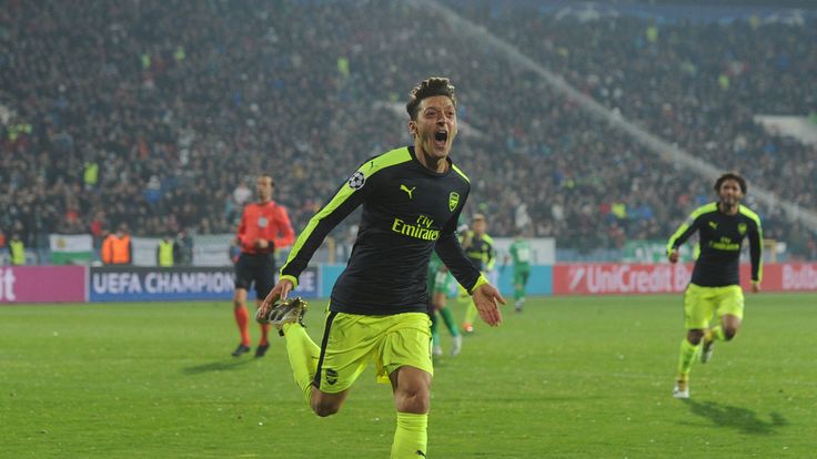 SOFIA, BULGARIA - NOVEMBER 01: of Arsenal during the UEFA Champions League match between PFC Ludogorets Razgrad a