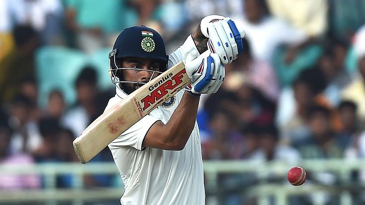 Virat Kohli plays a shot on day three of the second test against England