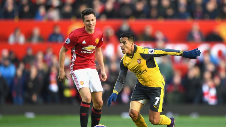 Alexis Sanchez played the full 90 minutes for Arsenal at Manchester United despite Arsene Wenger's concerns about his fitness just a few days before