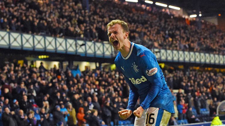 Andy Halliday celebrates Harry Forrester's late winner