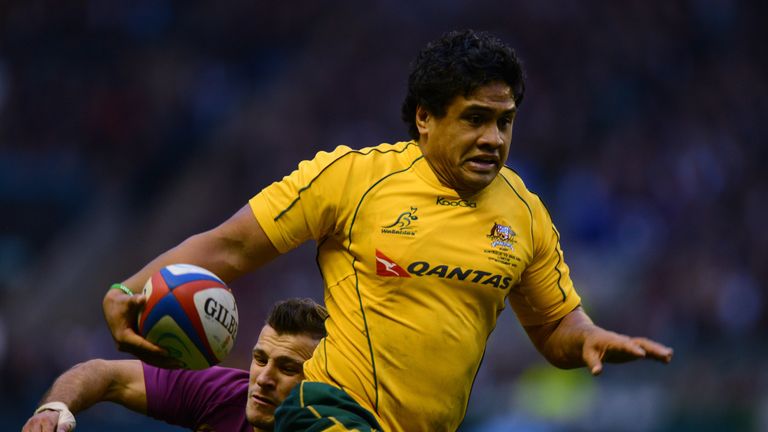 Ben Tapuai in action for Australia against England at Twickenham