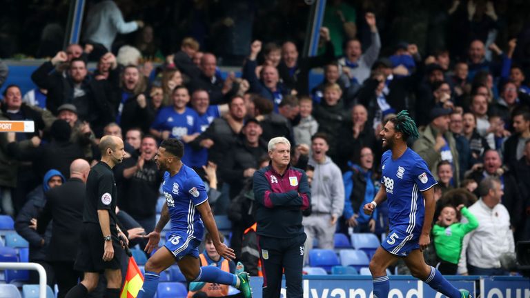 Birmingham City's David Davis celebrates 