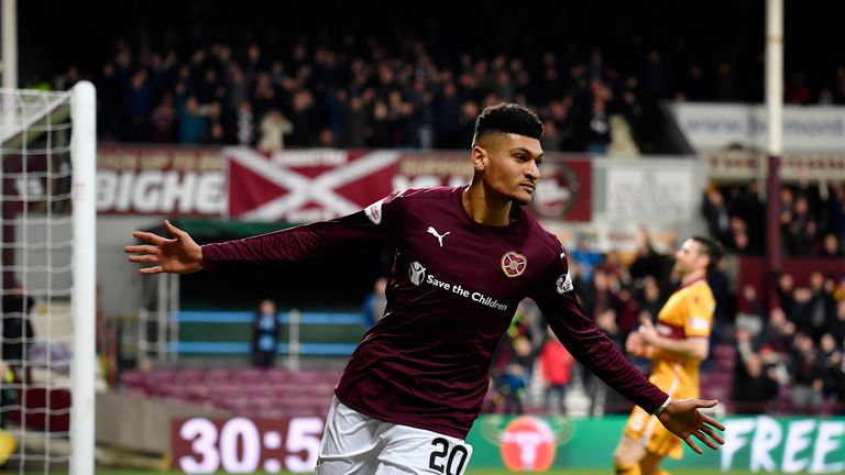 Bjorn Johnsen enjoyed a prolific afternoon as Hearts outplayed Motherwell at Tynecastle