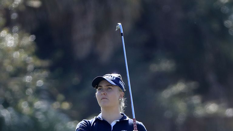 Charley Hull en route to a second round xx in Florida