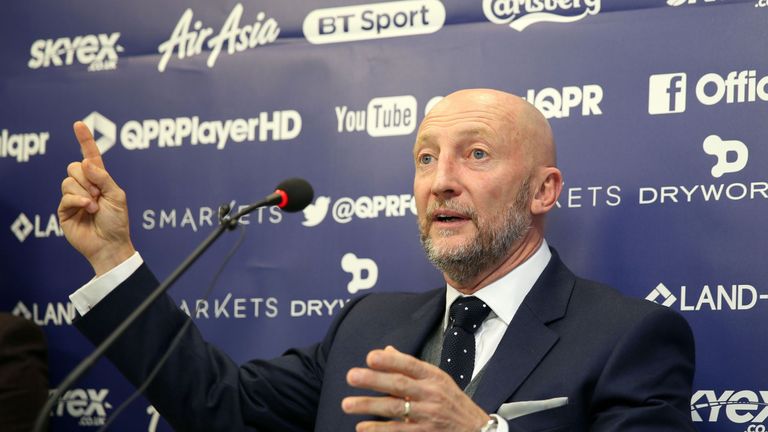 New QPR manager Ian Holloway faces the press