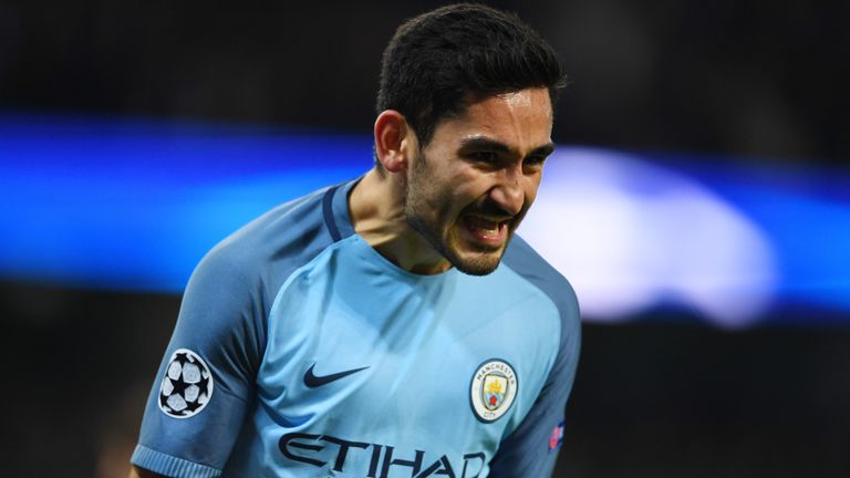 Ilkay Gundogan of Manchester City celebrates