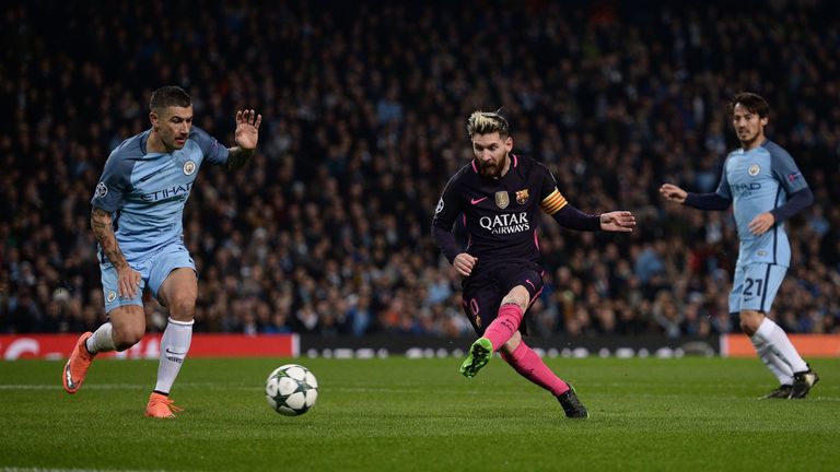 Lionel Messi opens the scoring