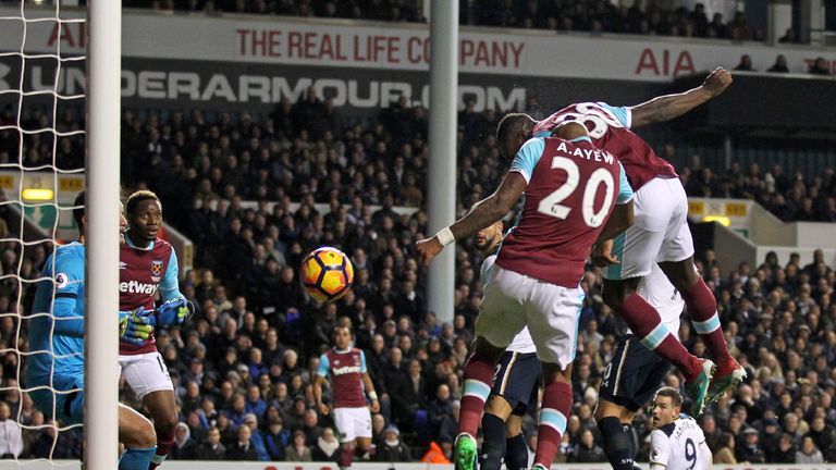 Michail Antonio goal, Tottenham v West Ham, Premier League