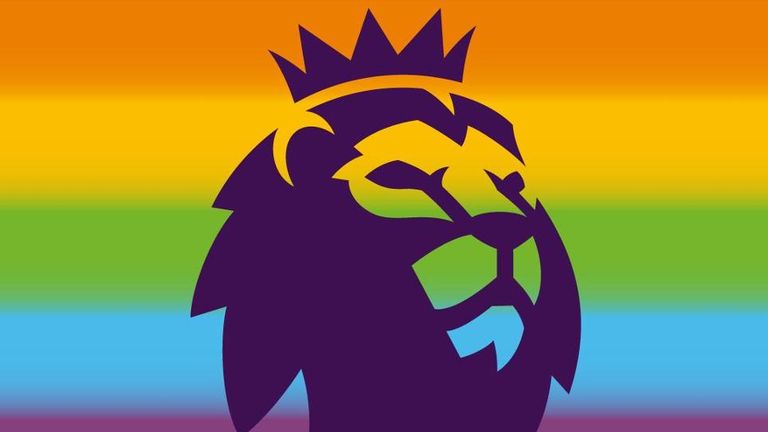 FOR AROUND SKY SPORTS USE ONLY - Premier League logo in rainbow