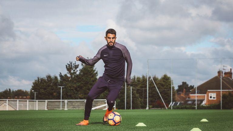 Leicester City winger Riyad Mahrez trains fast in Nike Football Training apparel, built for speed with revolutionary AeroSwift technology.