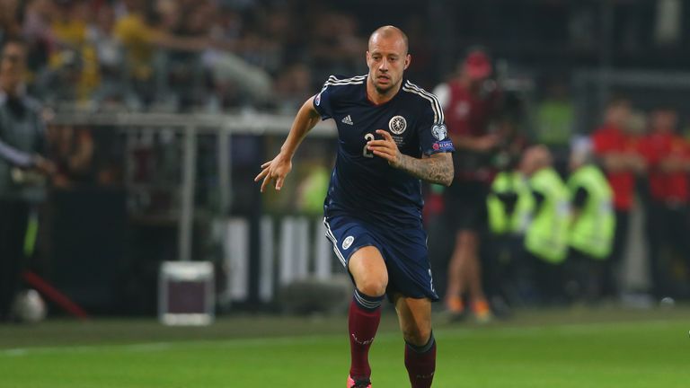 Alan Hutton in action for Scotland