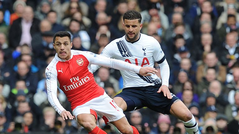 LONDON, ENGLAND - MARCH 6: of Arsenal during the Barclays Premier League match between Tottenham Hotspur and Arsenal at W