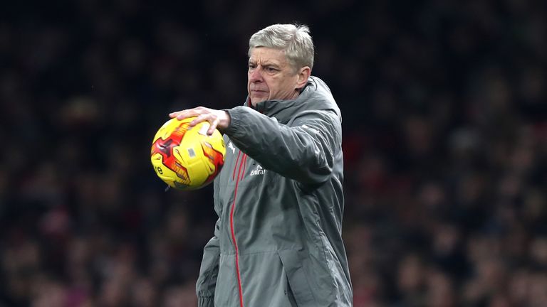 LONDON, ENGLAND - NOVEMBER 30: Arsene Wenger, Manager of Arsenal in action during the EFL Cup quarter final match between Arsenal and Southampton at the Em