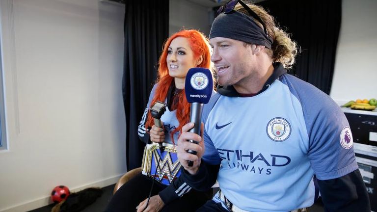 WWE - Dolph Ziggler and Becky Lynch at Manchester City