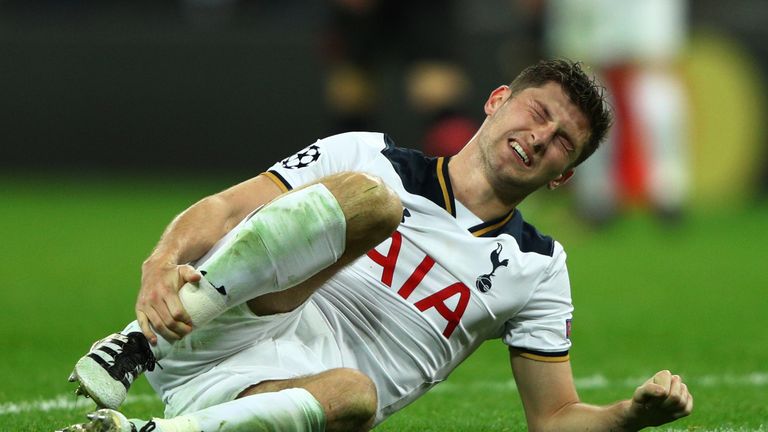 Ben Davies suffered the ankle injury in the Champions League defeat to Bayer Leverkusen