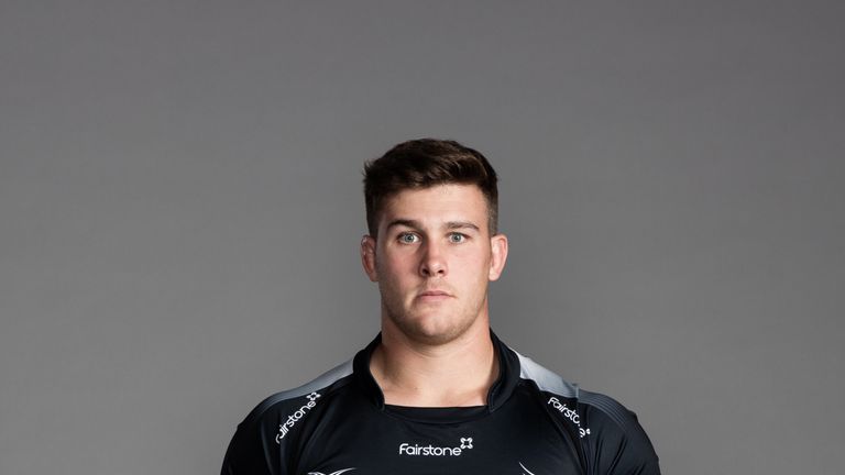 Ben Harris of Newcastle Falcons poses for a picture during the Newcastle Falcons Photocall for BT at Kingston Park on September 17, 2015 in Newcastle upon 